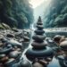 Zen-rock-balancing-tranquil-river-each-stone-carefully-placed-represent-balance-harmony