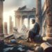 Stoicism,stoic-philosopher-ancient-Greece-contemplating-life-virtues-amidst-ruins-temple-embodying-wisdom-tranquility